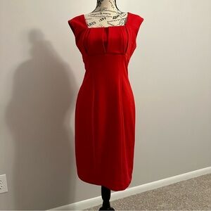 Gorgeous Red Calvin Klein Sheath Dress Size 4